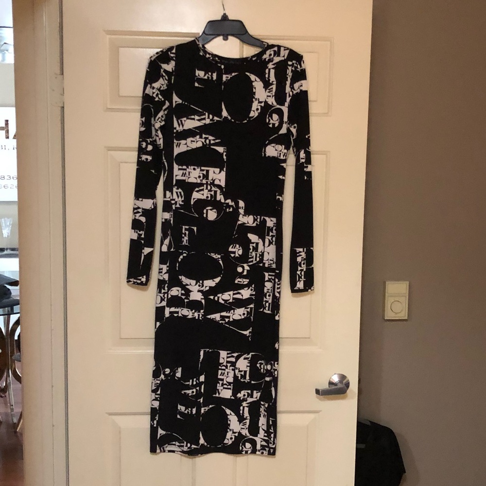 TopShop Midi Long Sleeve Dress